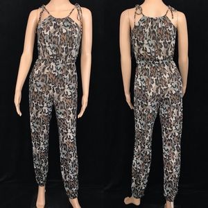 Mango Casual Sportswear Camouflage Jumpsuit